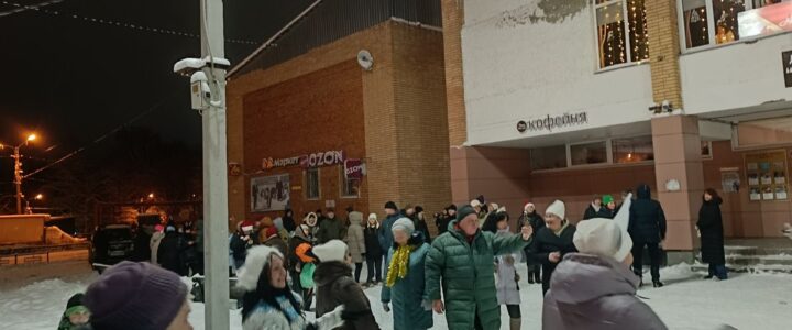 Новогоднее поздравление от Деда Мороза и зажигательная дискотека для жителей посёлка Васькино м.о.Чнхов